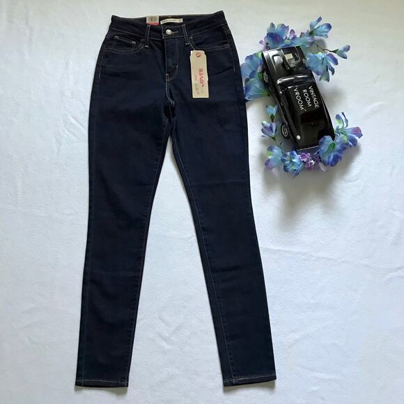 Levi's NWT High Rise Skinny Dark Wash Jeans Women 26 - Picture 2 of 10